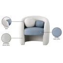  Manufacturer Color_Blue -- Meridian Acadia Stationary Leather Look Accent Chair IMAGE 8