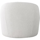  Manufacturer Color_Cognac -- Acadia Cognac Boucle Fabric And Vegan Leather Upholstered Accent Chair IMAGE 3