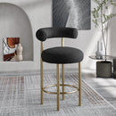  Color_Black/ Brass -- Meridian Bordeaux Counter Height Stool IMAGE 2