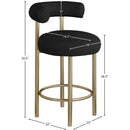  Color_Black/ Brass -- Meridian Bordeaux Counter Height Stool IMAGE 8