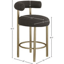 Meridian Bordeaux Brown Boucle Fabric Stool IMAGE 8