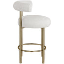  Color_Cream -- Bordeaux Cream Boucle Fabric Upholstered Counter Stool IMAGE 5