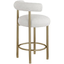  Color_Cream -- Bordeaux Cream Boucle Fabric Upholstered Counter Stool IMAGE 6