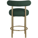 Meridian Bordeaux Green Boucle Fabric Stool IMAGE 3