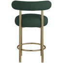  Color_Green -- Bordeaux Green Boucle Fabric Upholstered Counter Stool IMAGE 3