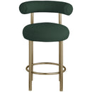  Color_Green -- Bordeaux Green Boucle Fabric Upholstered Counter Stool IMAGE 4