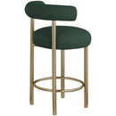  Color_Green -- Bordeaux Green Boucle Fabric Upholstered Counter Stool IMAGE 6