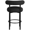 Meridian Bordeaux Black Boucle Fabric Stool IMAGE 3