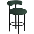 Meridian Bordeaux Green Boucle Fabric Stool IMAGE 1
