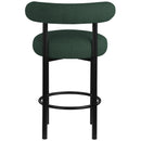  Color_Green -- Bordeaux Green Boucle Fabric Upholstered Counter Stool IMAGE 3