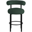  Color_Green -- Bordeaux Green Boucle Fabric Upholstered Counter Stool IMAGE 4