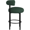  Color_Green -- Bordeaux Green Boucle Fabric Upholstered Counter Stool IMAGE 5