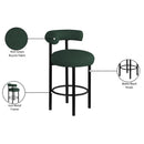  Color_Green -- Bordeaux Green Boucle Fabric Upholstered Counter Stool IMAGE 9