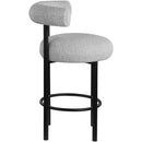  Color_Grey -- Bordeaux Grey Boucle Fabric Upholstered Counter Stool IMAGE 5