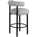  Color_Grey -- Bordeaux Grey Boucle Fabric Upholstered Counter Stool IMAGE 6