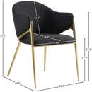  Color_Black/ Gold -- Meridian Nial Arm Chair IMAGE 7
