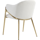  Color_Cream/ Gold -- Nial Cream Boucle Fabric Upholstered Dining Chair IMAGE 3
