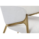  Color_Cream/ Gold -- Nial Cream Boucle Fabric Upholstered Dining Chair IMAGE 5