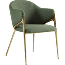 Meridian Nial Green Boucle Fabric Dining Chair IMAGE 1