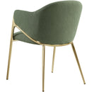  Color_Gold/ Green -- Nial Green Boucle Fabric Upholstered Dining Chair IMAGE 3