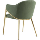 Meridian Nial Green Boucle Fabric Dining Chair IMAGE 3