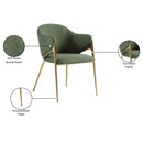 Meridian Nial Green Boucle Fabric Dining Chair IMAGE 8