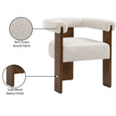  Meridian Barrel Cream Boucle Fabric Upholstered Dining Chair IMAGE 9