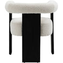 Meridian Barrel Cream Boucle Fabric Dining Chair IMAGE 3