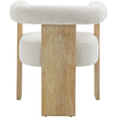 Meridian Barrel Cream Boucle Fabric Dining Chair IMAGE 3