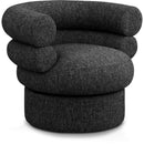  Manufacturer Color_Black -- Meridian Valentina Swivel Fabric Accent Chair IMAGE 1