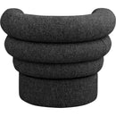  Manufacturer Color_Black -- Meridian Valentina Swivel Fabric Accent Chair IMAGE 3