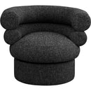  Manufacturer Color_Black -- Meridian Valentina Swivel Fabric Accent Chair IMAGE 4