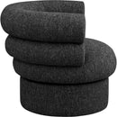  Manufacturer Color_Black -- Meridian Valentina Swivel Fabric Accent Chair IMAGE 5