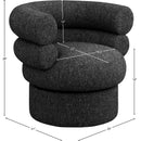  Manufacturer Color_Black -- Meridian Valentina Swivel Fabric Accent Chair IMAGE 9