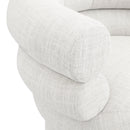  Manufacturer Color_Cream -- Valentina Cream Linen Textured Fabric Upholstered Swivel Accent Chair IMAGE 7