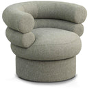  Manufacturer Color_Green -- Valentina Green Linen Textured Fabric Upholstered Swivel Accent Chair IMAGE 1