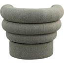  Manufacturer Color_Green -- Valentina Green Linen Textured Fabric Upholstered Swivel Accent Chair IMAGE 3