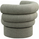  Manufacturer Color_Green -- Valentina Green Linen Textured Fabric Upholstered Swivel Accent Chair IMAGE 6