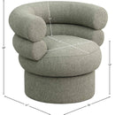 Manufacturer Color_Green -- Valentina Green Linen Textured Fabric Upholstered Swivel Accent Chair IMAGE 9