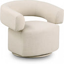  Manufacturer Color_Beige -- Meridian Niya Swivel Fabric Accent Chair IMAGE 1