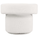  Manufacturer Color_Cream -- Niya Cream Linen Textured Fabric Upholstered Swivel Accent Chair IMAGE 3