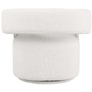 Meridian Niya Cream Linen Textured Fabric Swivel Accent Chair IMAGE 3