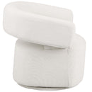 Meridian Niya Cream Linen Textured Fabric Swivel Accent Chair IMAGE 4