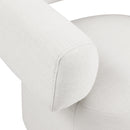 Meridian Niya Cream Linen Textured Fabric Swivel Accent Chair IMAGE 7