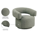  Manufacturer Color_Green -- Niya Green Linen Textured Fabric Upholstered Swivel Accent Chair IMAGE 10