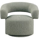  Manufacturer Color_Green -- Niya Green Linen Textured Fabric Upholstered Swivel Accent Chair IMAGE 5