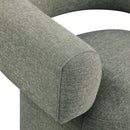  Manufacturer Color_Green -- Niya Green Linen Textured Fabric Upholstered Swivel Accent Chair IMAGE 7