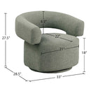  Manufacturer Color_Green -- Niya Green Linen Textured Fabric Upholstered Swivel Accent Chair IMAGE 9
