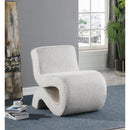  Manufacturer Color_Cream -- Desiree Cream Boucle Fabric Upholstered Accent Chair IMAGE 2