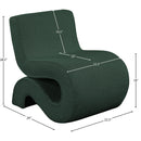Meridian Desiree Green Boucle Fabric Accent Chair IMAGE 8